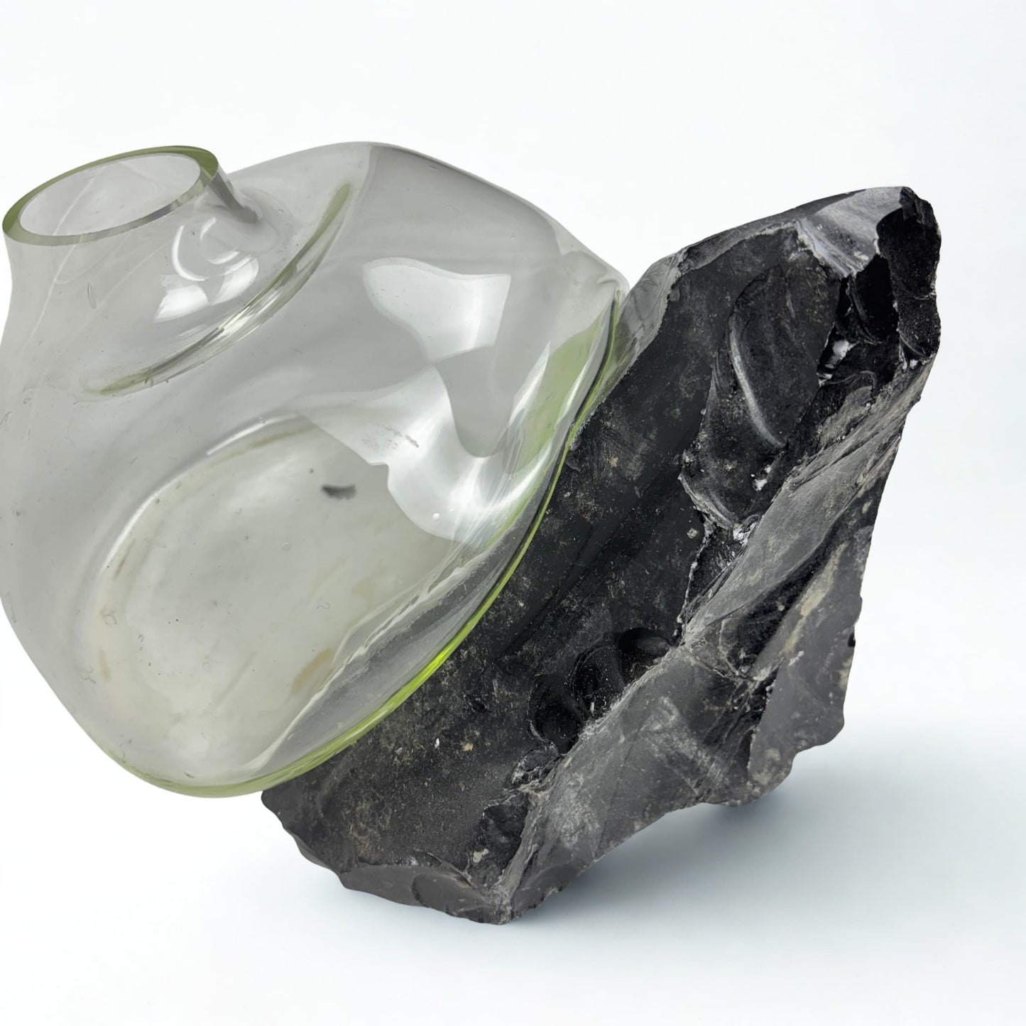 Obsidyen Şeffaf Cam Vazo No:1