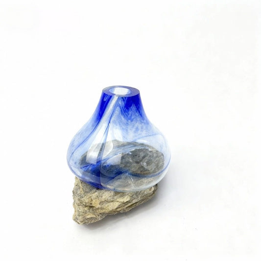 Kapadokya Mavi Cam Vazo