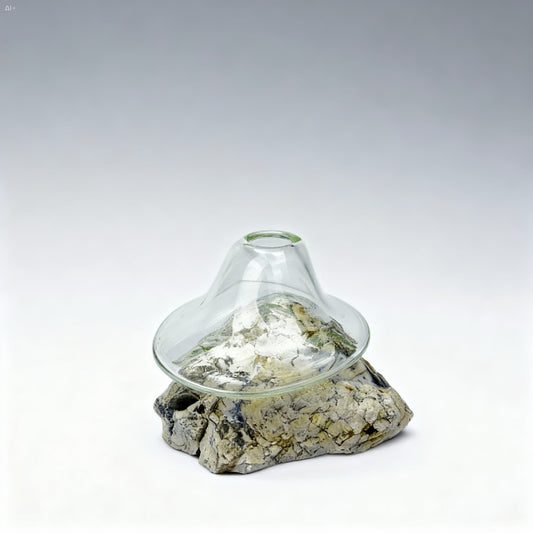 Assos Doğal Taş Cam Vazo