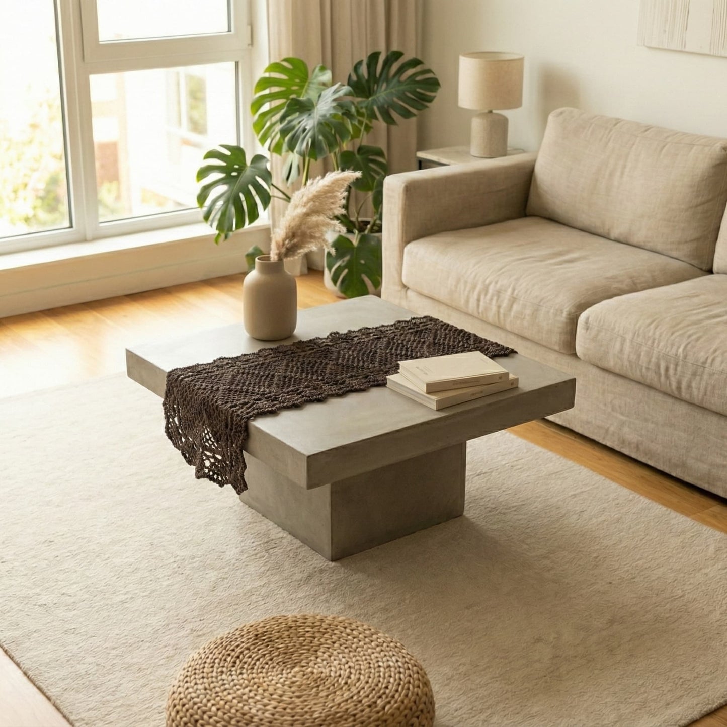 Hand Knitted Bohemian Coffee Runner