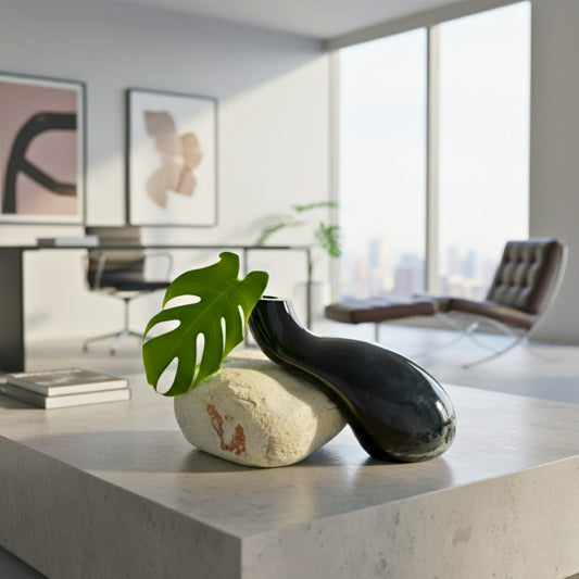 Noir Siyah Cam Vazo No: 1