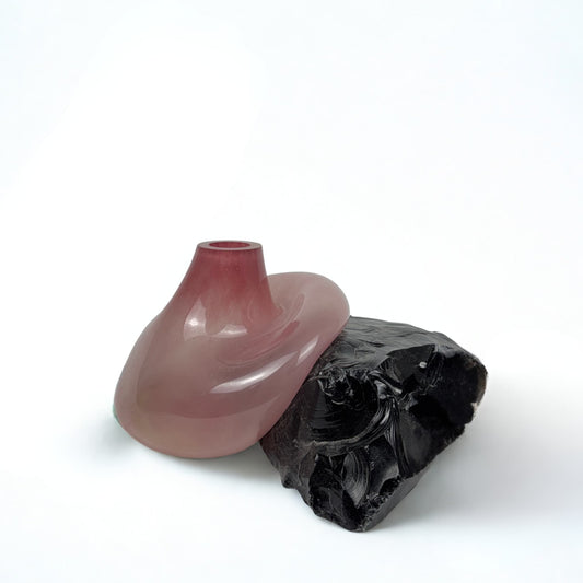 Obsidiyen Rose Cam Vazo No:2