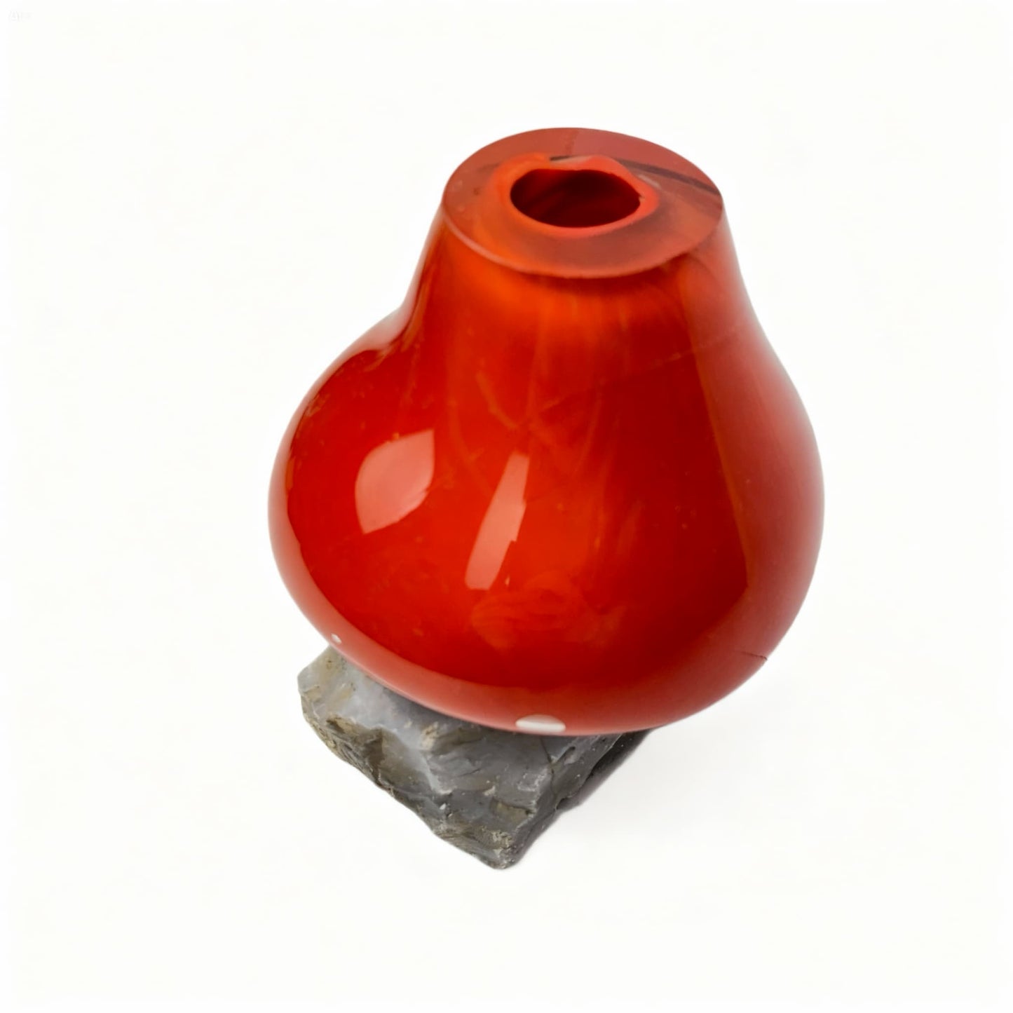 Derin Kor Kırmızı Cam Vazo