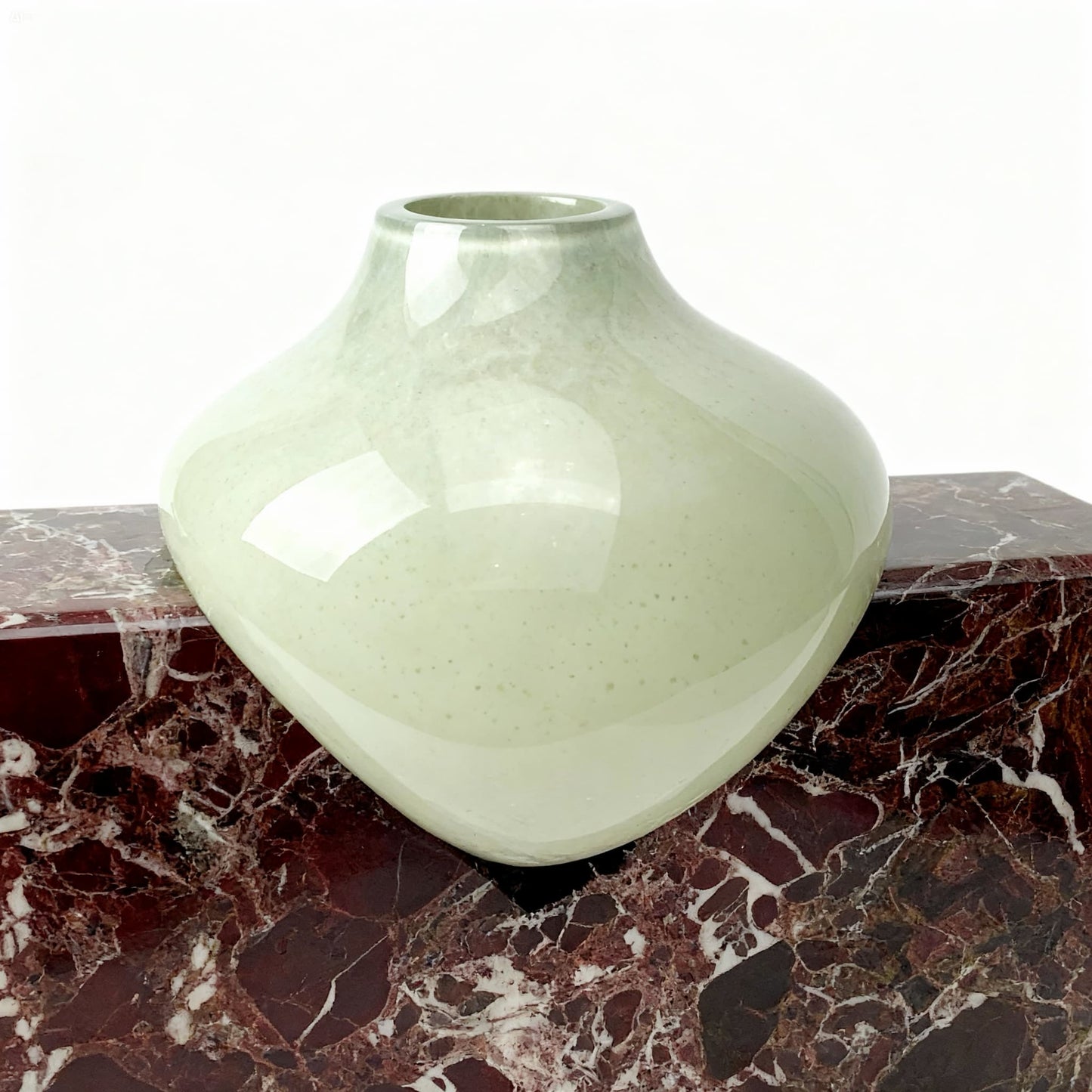 Blok Elazığ Vişne Beyaz Cam Vazo