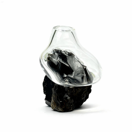 Dumanlı Kuvars Şeffaf Cam Vazo