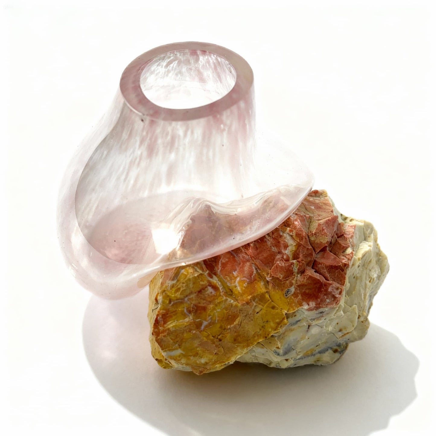 Terra Rose Pembe Cam Vazo