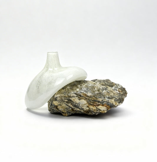 Kapadokya Beyaz Cam Vazo No: 2