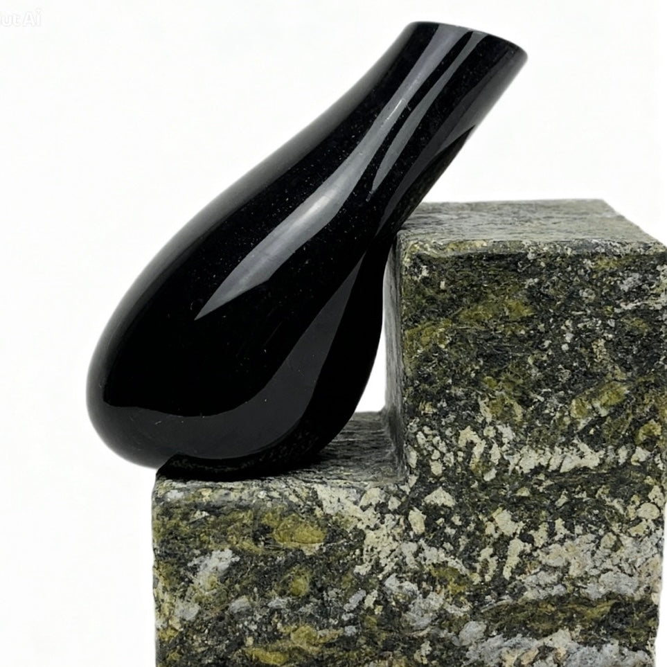 Steps Siyah Cam Vazo No: 2