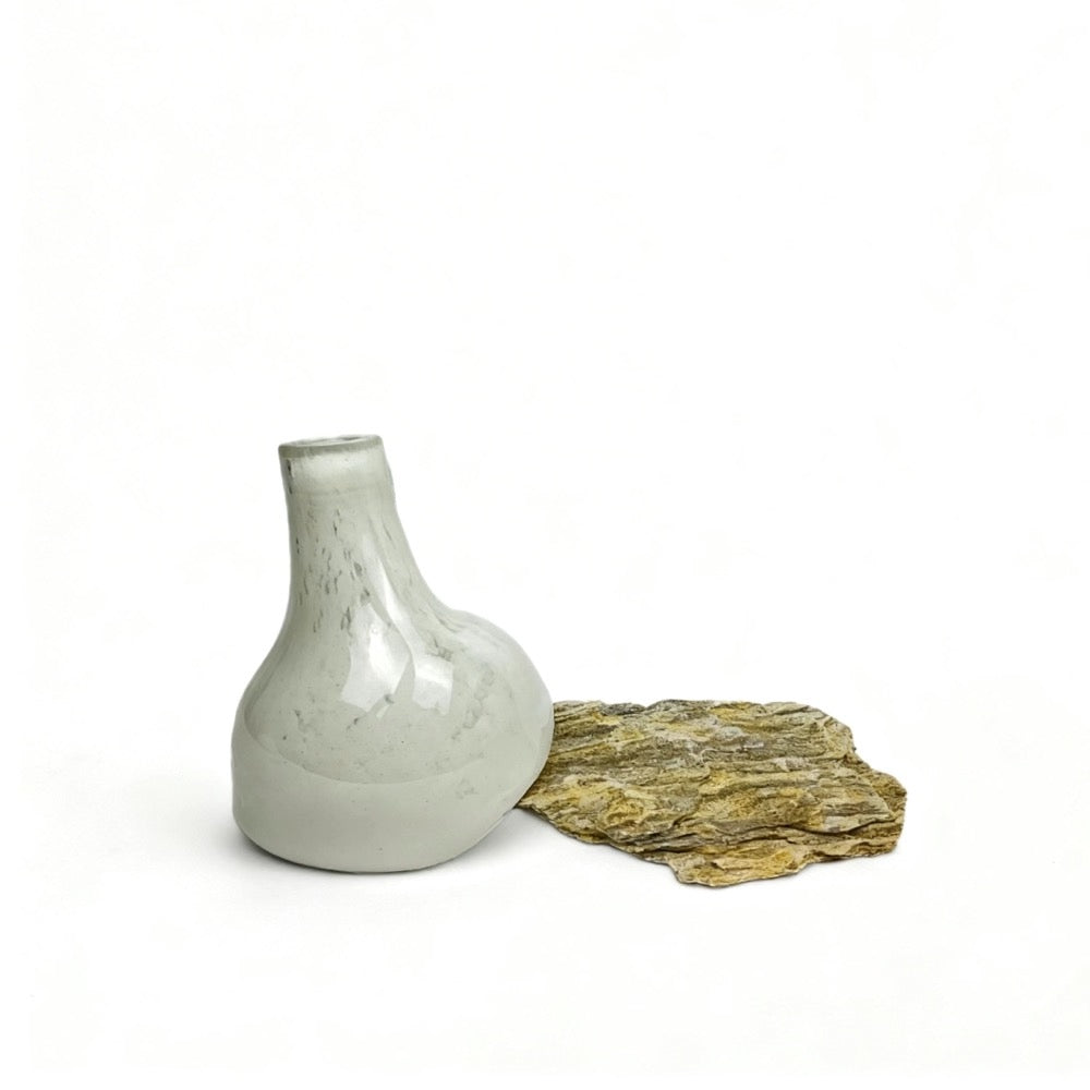 Cappadocia White Glass Vase No:3