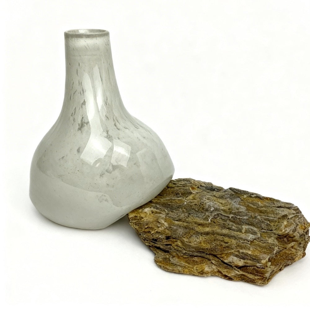 Cappadocia White Glass Vase No:3