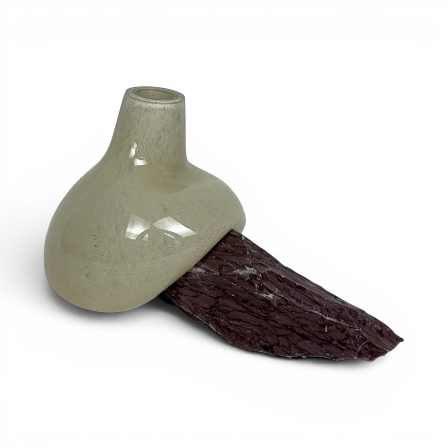 Mercury White Glass Vase No: 3