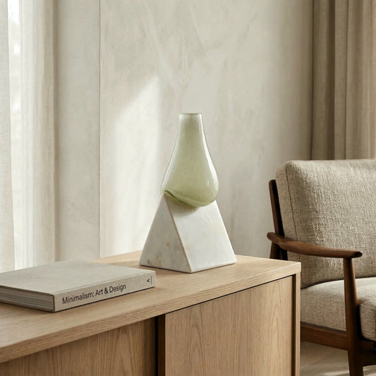 Prismo Beyaz Cam Vazo No:3