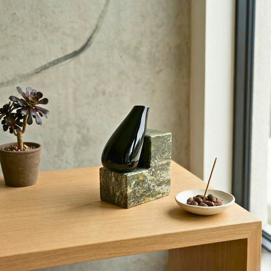 Steps Siyah Cam Vazo No: 2