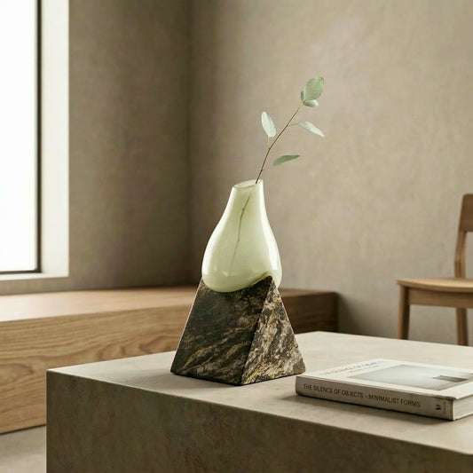 Prismo Beyaz Cam Vazo No: 3