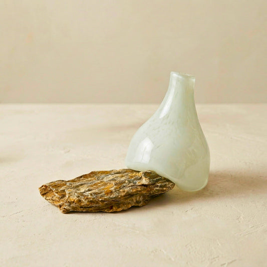 Kapadokya Beyaz Cam Vazo No:3