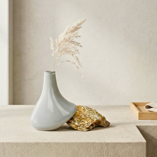 Kapadokya Beyaz Cam Vazo No: 1