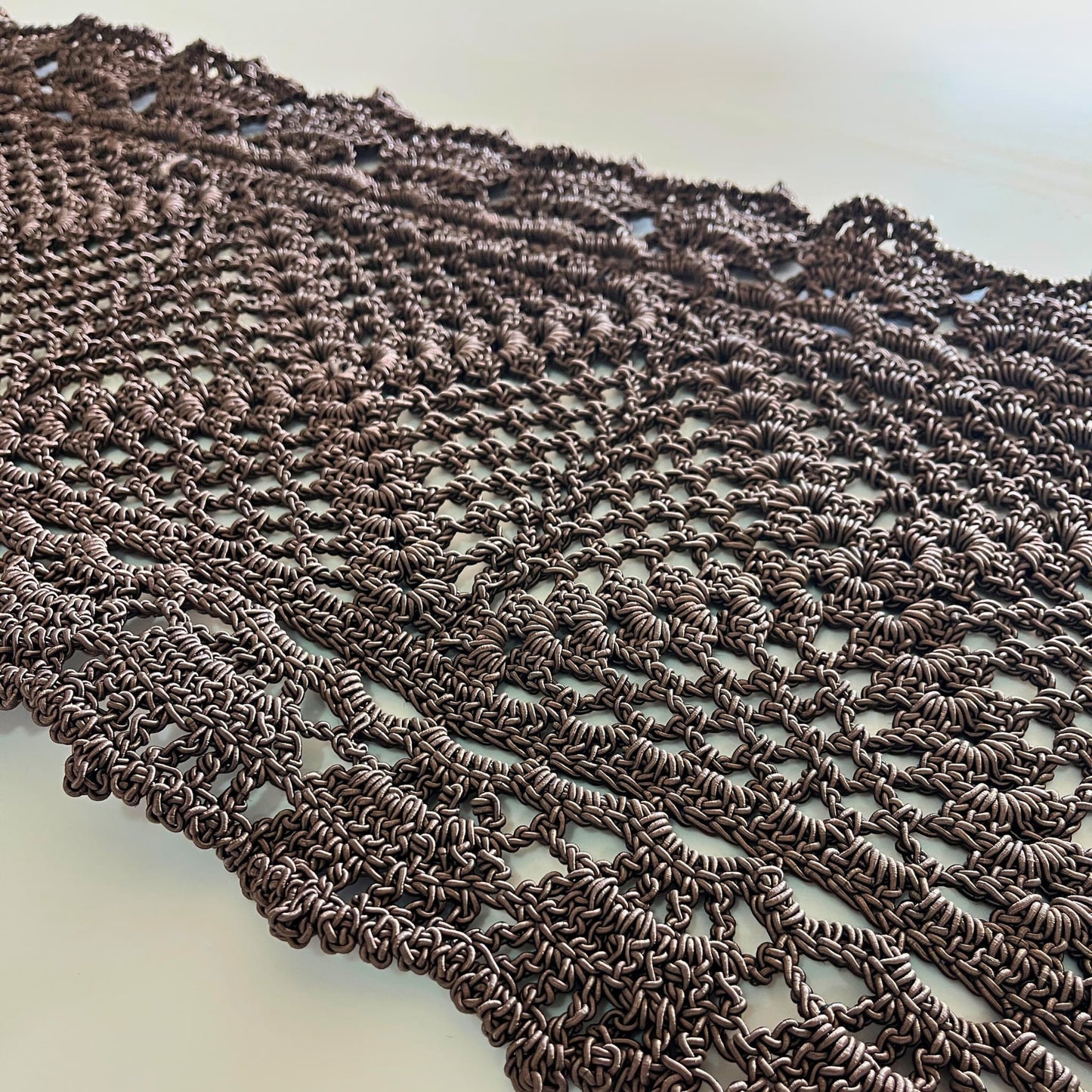 Hand Knitted Bohemian Coffee Runner