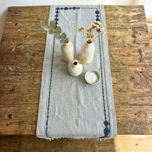 El Dokuma Ham Keten Görünümlü Runner