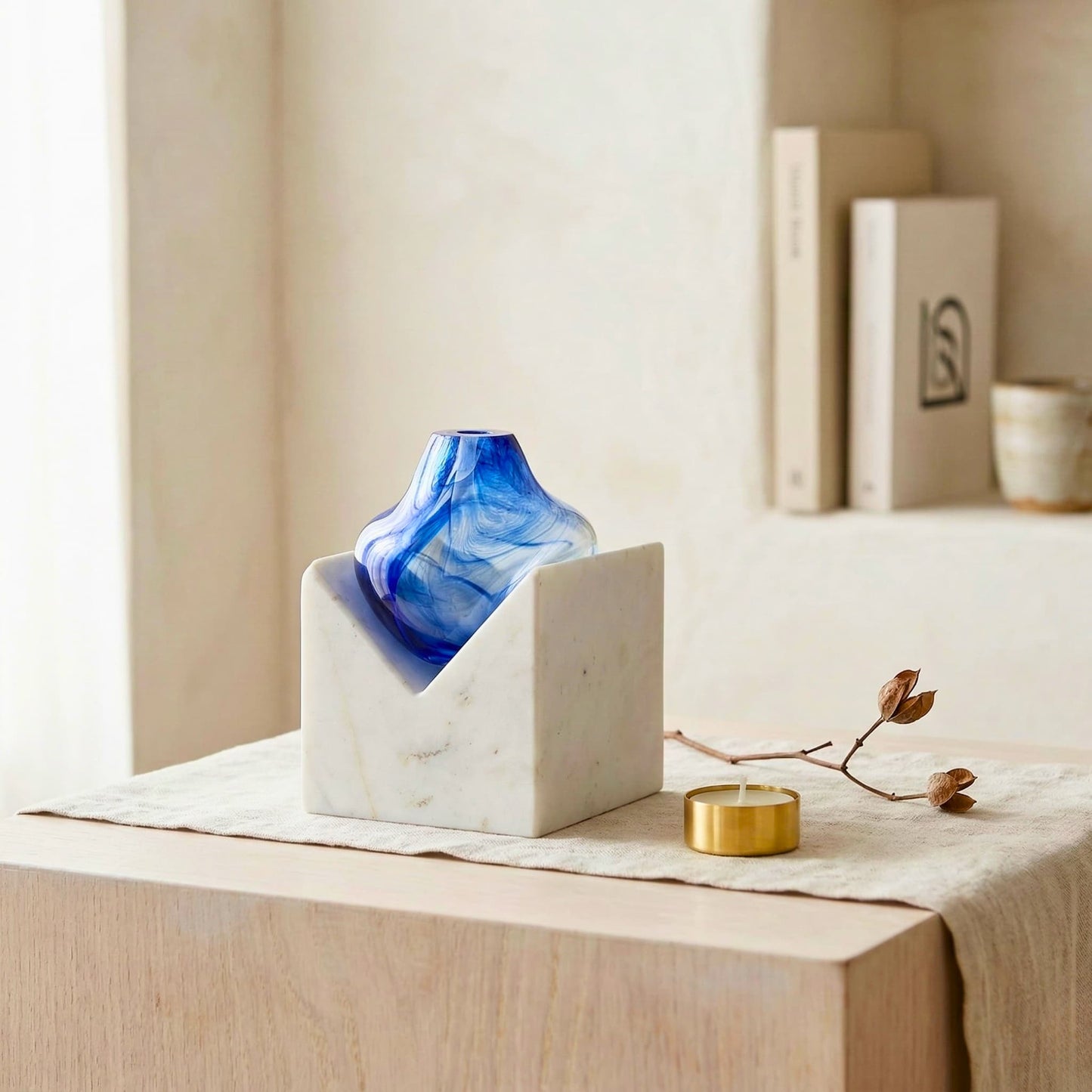 Bosphorus Mavi Cam Vazo No:3