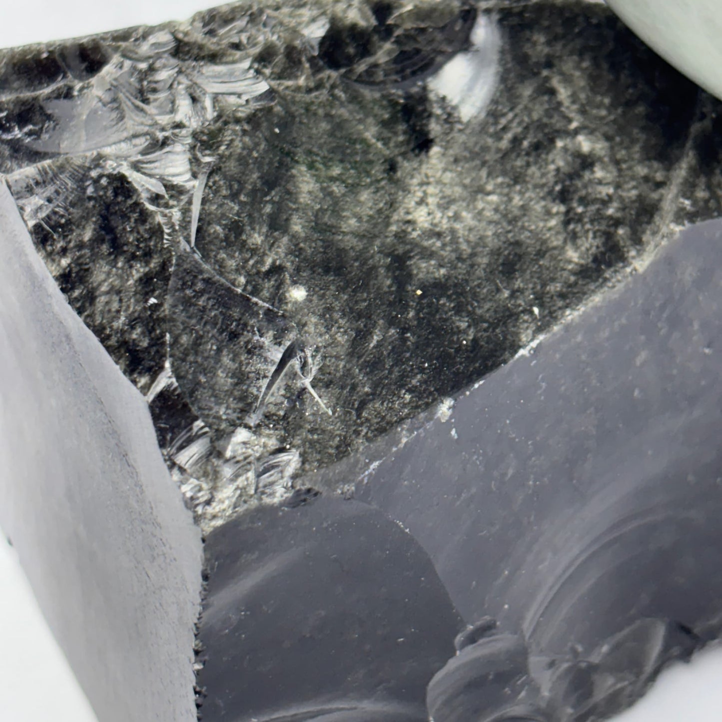 Obsidyen Beyaz Cam Vazo No:2