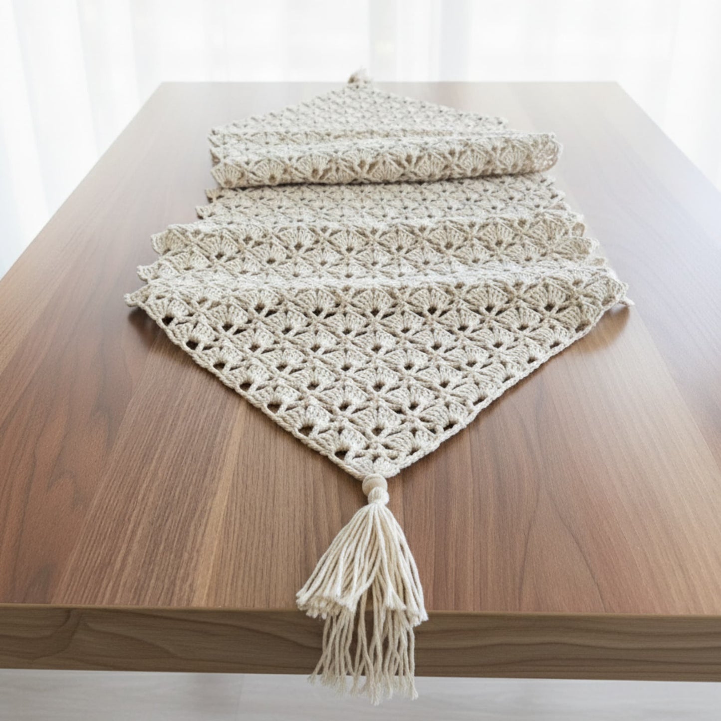 Lina Makrome Krem Runner